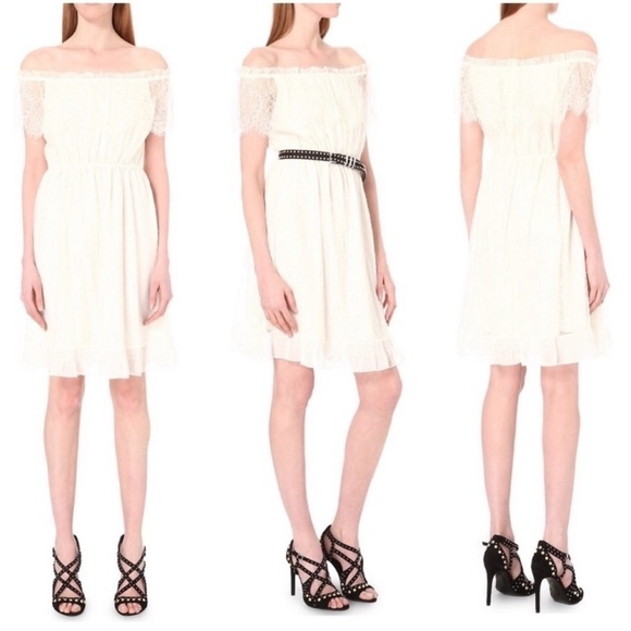 The Kooples Bohemian Ivory Lace Mini Dress - Picture 2 of 14